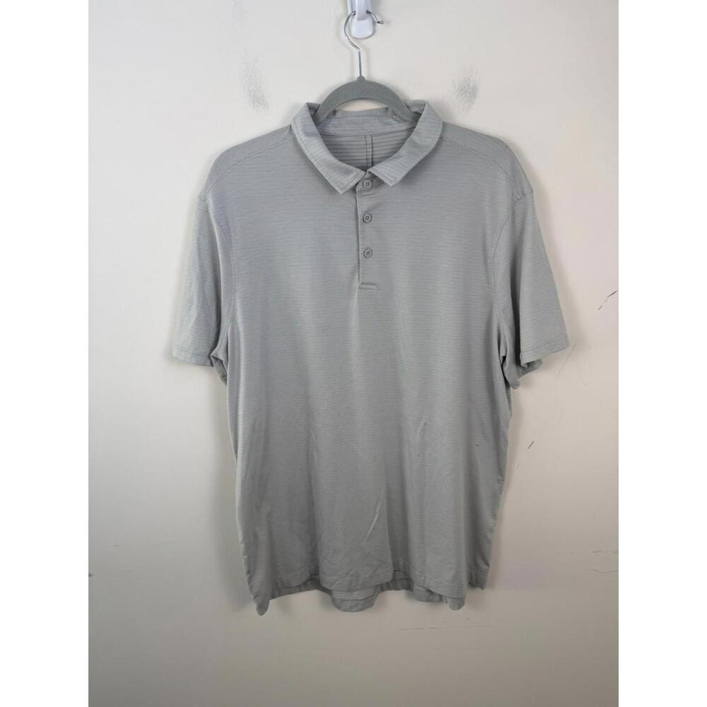 Lululemon Evolution Polo Tech Golf Tennis Shirt Performance XL Gray